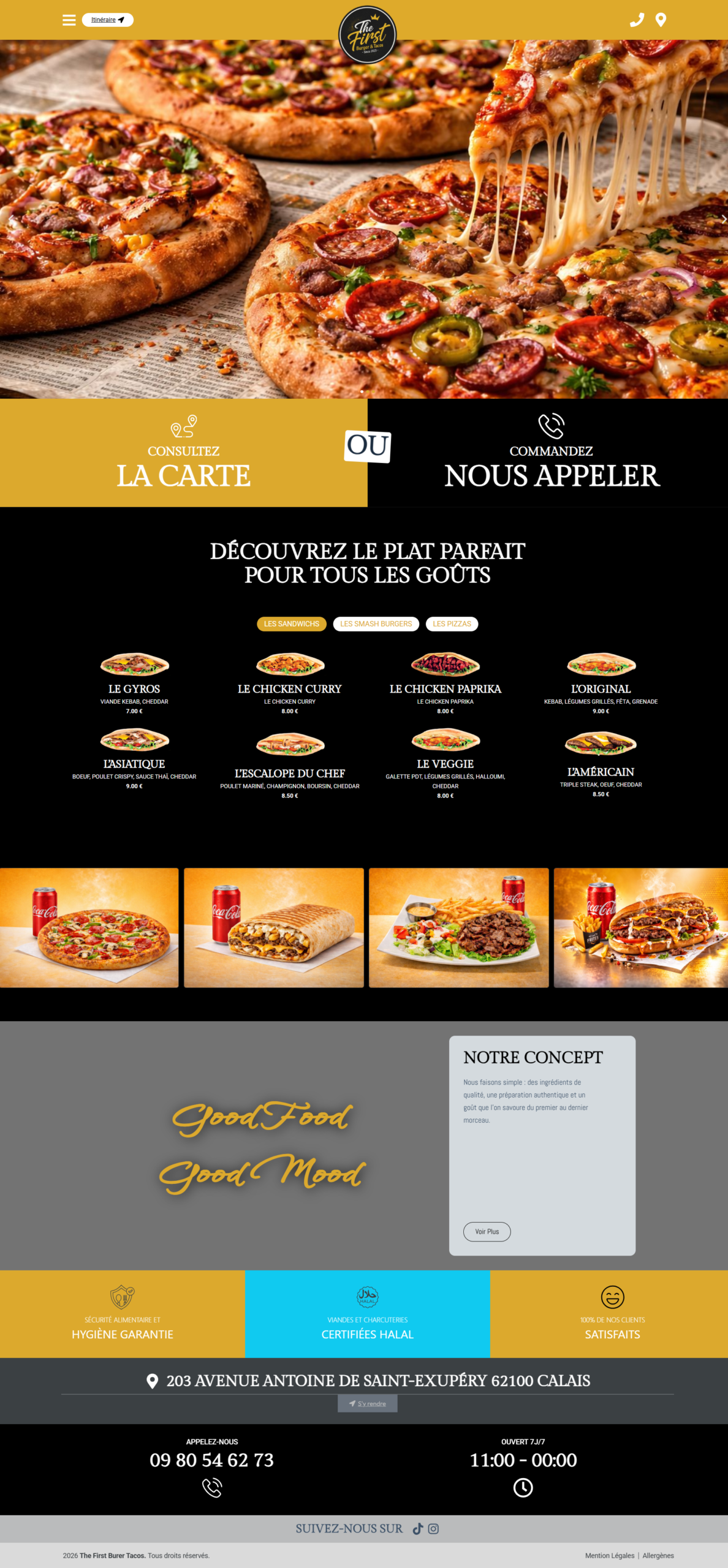 The First Burer Tacos — website screenshot